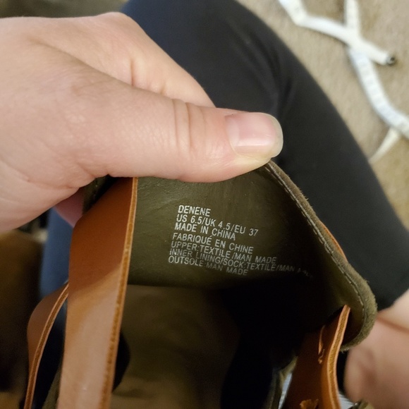 Just Fab Army Green Open Toe Booties - Picture 7 of 7